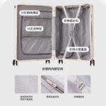 Trolley Luggage Multifunctional Vintage Spinner Suitcase